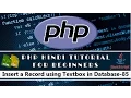 Insert a Record in Mysql Database Using a Textfield Part-2 in PHP Tutorial-85