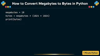 How to Convert Megabytes to Bytes in Python