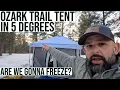 Ozark Trail Instant Canopy Tent in 5 Degree Colorado Camping