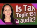 Is Tax Topic 151 a audit