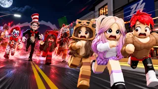 SOBREVIVIMOS al ATAQUE de LOS MONSTRUOS MAS MALVADOS en BROOKHAVEN con LYNA y MANDARINA en ROBLOX