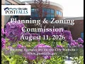 Post Falls Planning and Zoning Commission Meeting - August 11 2026