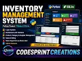 Inventory Management System using Python Tkinter SQLite Complete GUI Project
