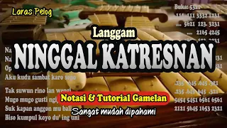 ninggal katresnan notasi u0026 tutorial gamelan
