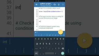 Python Mini Project on Pydroid Programming on Android