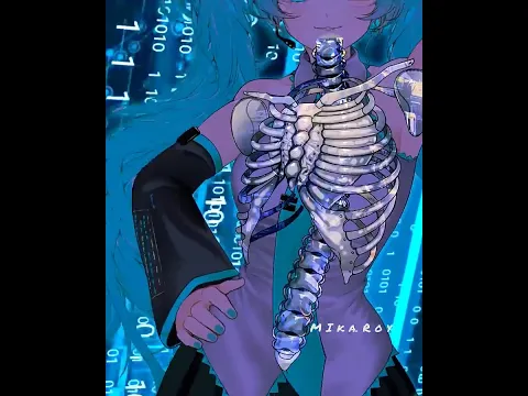 skeleton trend with miku is a good idea isn't it 👀✨ #trending #miku #animation