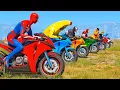 Lagu HOMEM-ARANHA e AMIGOS SALTO COM MOTO! MOTOS COM SPIDERMAN - IR GAMES