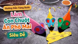 Cách Làm Gia Đình Chuột Giấy Ăn Phô Mai Độc Đáo | DIY Origami