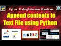 contents to text file using Python An IT Professional Python Coding Interview questions