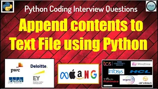 contents to text file using Python An IT Professional Python Coding Interview questions