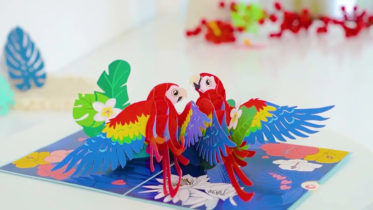 Scarlet Macaw Pop Up Card