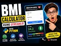 How to create BMI Calculator in Python Using Streamlit Easy Project