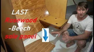 Building my steel sailing yacht Ep.99 The LAST Rosewood-Beech sole panel 🌳👨‍🔧