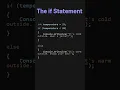 The If Statement in C