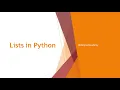 Lists in Python Python Programming Lesson 6 Undergrad Academy