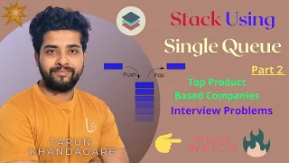 Implementation Of Stack Using Single Queue Optimised Approach Stack Stack Using Single Queue