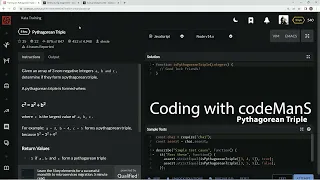 Codewars 8 kyu Pythagorean Triple JavaScript