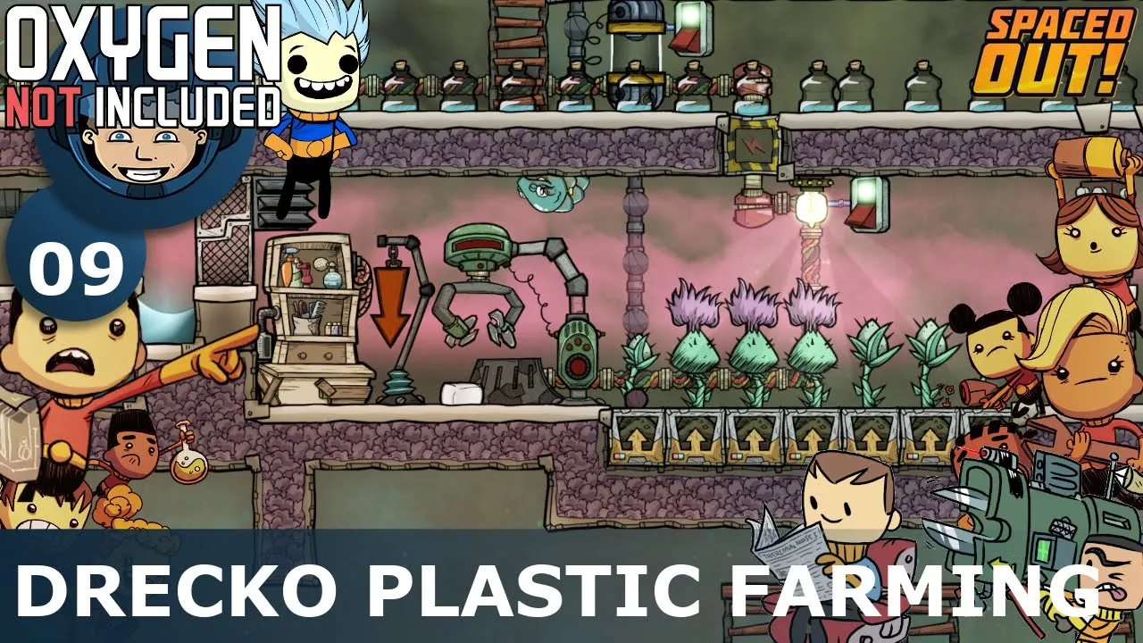 DRECKO PLASTIC FARMING - Oxygen Not Included: Ep. #09 - The Ultimate Base 2.0 (Spaced Out DLC)