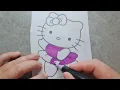 Hello Kitty Coloring Page Easy Coloring for Kids