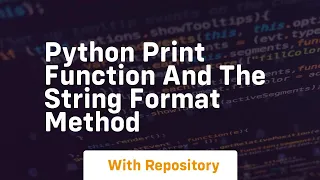 Python print function and the string format method