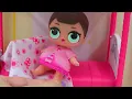 LOL Surprise Big & Lil Sisters School Day Morning Time Routine - Eat Breakfast, Brush Teeth