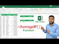 MS Excel - AverageIF Function How to use the AverageIF Function in Microsoft Excel