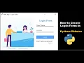 How To Create Login Form for Apps Using Python - Tkinter Project