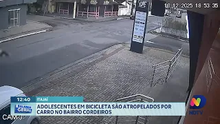 Adolescentes são atropelados enquanto andavam de bicicleta em Itajaí