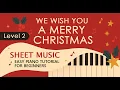 Download Lagu 🎹 We Wish You a Merry Christmas 👇 Sheet Music | Easy Piano Tutorial for Beginners (Level 2)