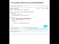 Extract Text from any website URL using Python