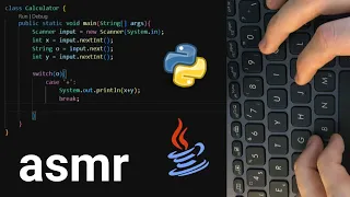 making a simple calculator in 2 languages - programming asmr