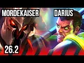 MORDEKAISER vs DARIUS TOP Perfect KDA 2 EUNE Grandmaster 26 2