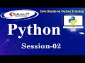 Python Demo Session - 2 Online Training Sriman IT