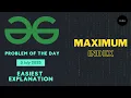 Maximum Index Geeks for Geeks POTD 3 July 2023 C Easiest Explanation