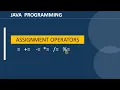 Assignment Operator in Java JAVA Program MDU BCA One Bit Extra OOP using Java