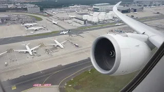  great engine sound lufthansa a350 900 takeoff from frankfurt