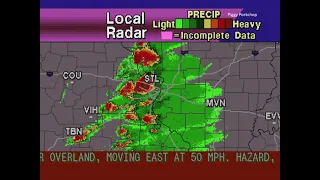 PDS Tornado Warning for Violent Tornado in St Louis Missouri NOAA Weather Radio