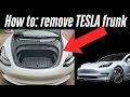 Tesla FRUNK SURGERY How to REMOVE the Front Trunk Tub Model 3 Y