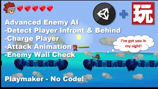 2D Platformer Unity Playmaker - Advanced Enemy AI