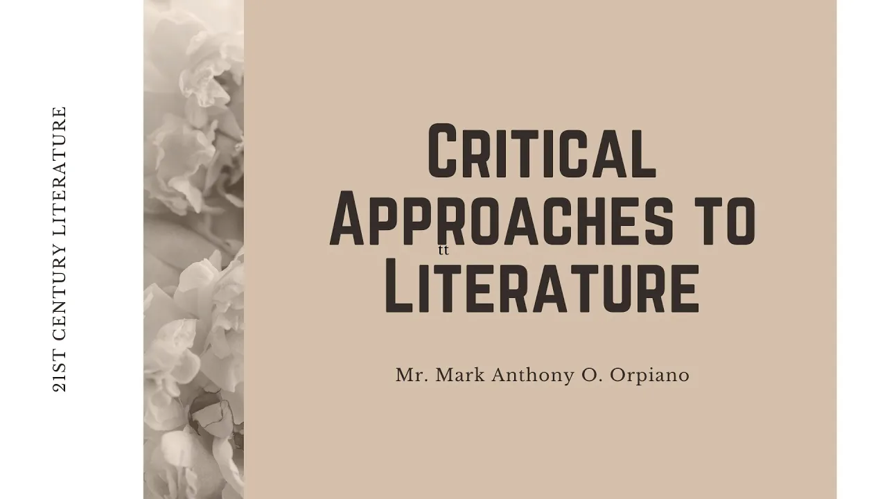 21st Century Literature | CRITICAL APPROACHES TO LITERATURE