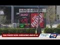 Gas prices now averaging above 4