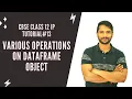 Class 12 Python Pandas Adding Deleting Updating Renaming Rows Columns Cells in DataFrame Object