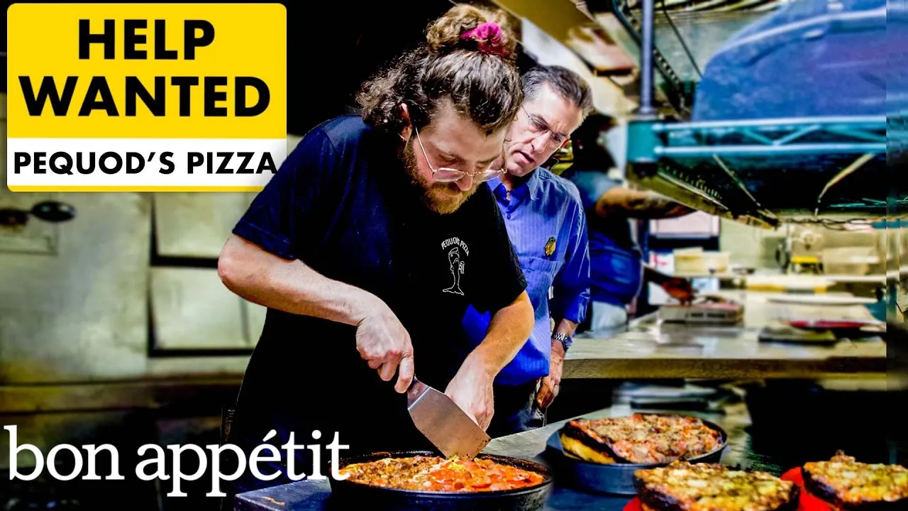 Working A Shift Making Famous Chicago Deep Dish Pizza   Help Wanted   Bon Apptit