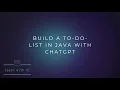 To do list in Java with AI Master Java Programming with the Power of AI