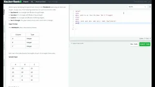 Hackerrank SQL Solution Basic SQL - Type of Triangle