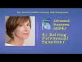 Advanced Functions 4 1 Solving Polynomial Equations