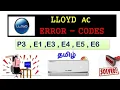 Lloyd - AC Error Code 100 Solved P3 E1 E3 E4 E5 E6 Trouble Shoot In Tamil