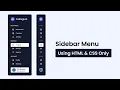 Create a Simple Sidebar Menu in HTML and CSS Side Navigation Menu Bar