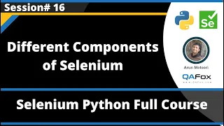 Different Components in Selenium Selenium Python - Session 16