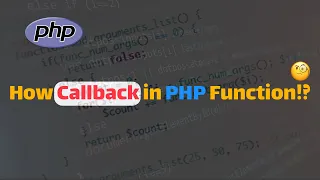 How Callback in PHP Function